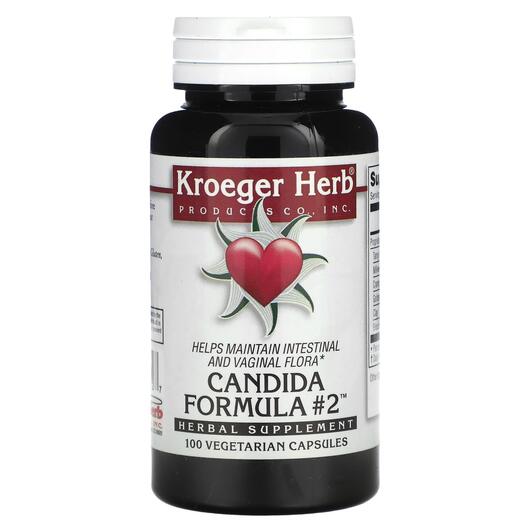 Основное фото товара Kroeger Herb, Поддержка Кандиды, Candida Formula 2, 100 капсул