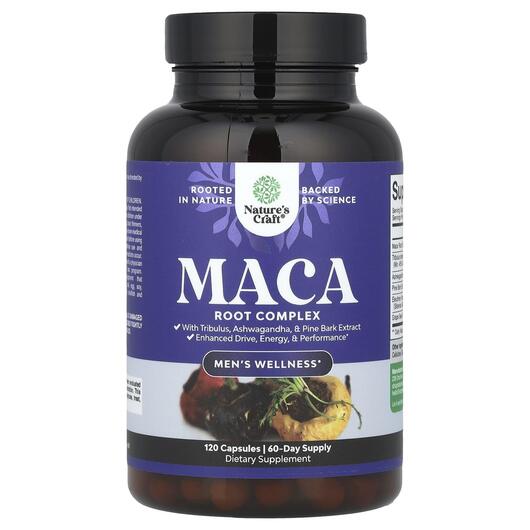 Основное фото товара Мака, Men's Wellness Maca Root Complex, 120 капсул