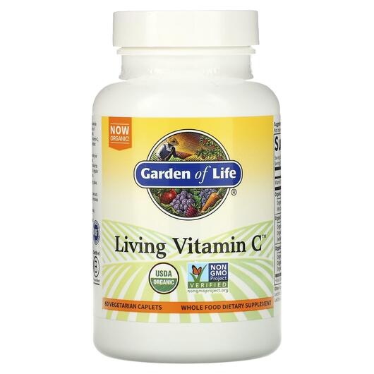 Основное фото товара Garden of Life, Витамин C, Living Vitamin C, 60 капсул