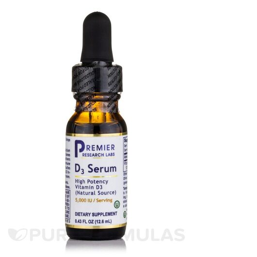 Основное фото товара Premier Research Labs, Витамин D3, D3 Serum, 12.6 мл
