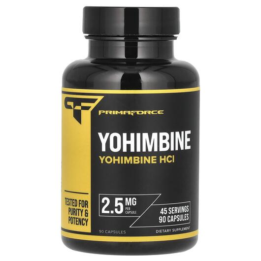 Основное фото товара Primaforce, Йохимбин HCl 25 мг, Yohimbine HCl 2.5 mg, 90 капсул