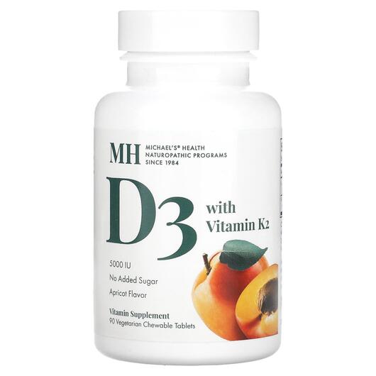 Основное фото товара MH, Витамины D3 + K2, D3 with Vitamin K2 5000 IU, 90 таблеток