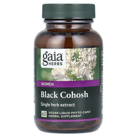 Основное фото товара Gaia Herbs, Клопогон, Black Cohosh, 60 капсул