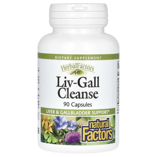 Основне фото товара Natural Factors, Liv-Gall Cleanse, Підтримка печінки, 90 капсул