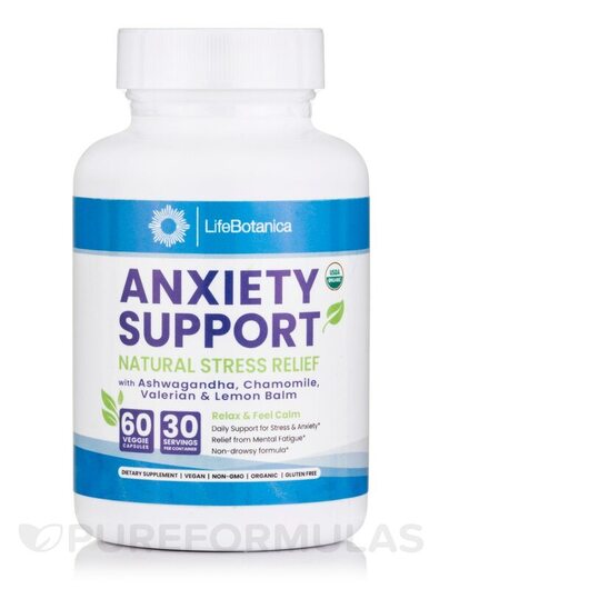 Основное фото товара Поддержка стресса, Organic Anxiety Support, 60 капсул