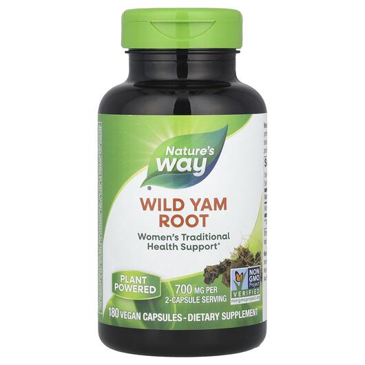 Основное фото товара Nature's Way, Дикий Ямc, Wild Yam Root 425 mg, 180 капсул