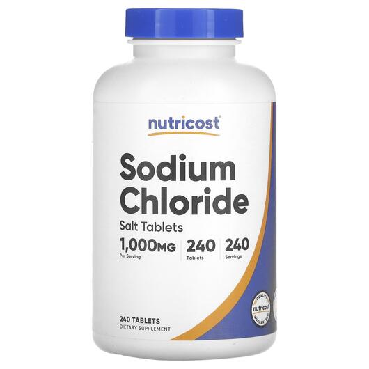 Основное фото товара Nutricost, Натрий, Sodium Chloride 1000 mg, 240 таблеток