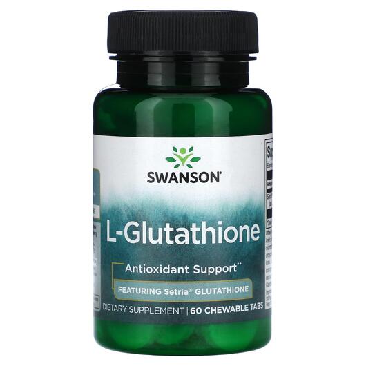 Основное фото товара Swanson, L-Глутатион, L-Glutathione, 60 Chewable Tabs