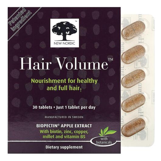 Основное фото товара Hair Volume With Apple, Hair Volume с экстрактом яблока, 30 табле