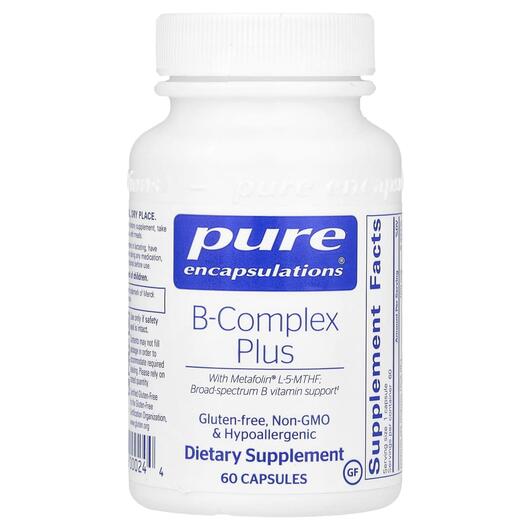 Основное фото товара Pure Encapsulations, B-комплекс, B-Complex Plus, 60 капсул