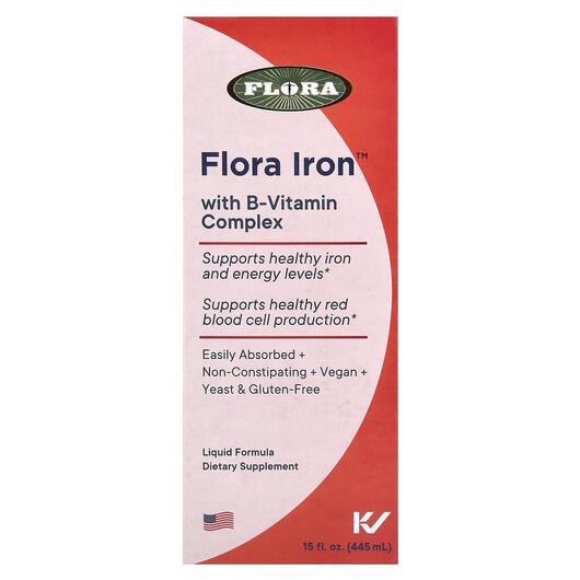 Основное фото товара Железо с витамини группы B, Iron with B-Vitamin Complex, 445 мл