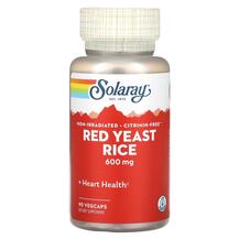 Red Yeast Rice 600 mg Красный дрожжевой рис Solaray