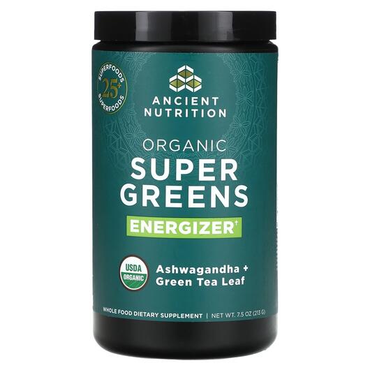 Основное фото товара Супергринс, Organic Super Greens Energizer, 213 г