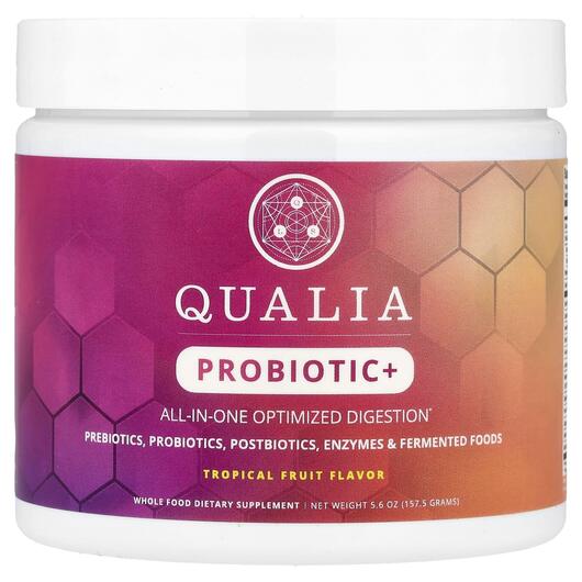 Основне фото товара Qualia Synbiotic Tropical Fruit, Підтримка кишківника, 157.5 г