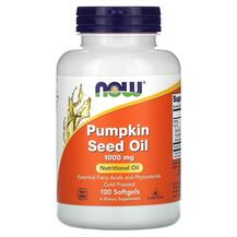 Pumpkin Seed Oil 1000 mg Тыквенное масло 1000 мг NOW