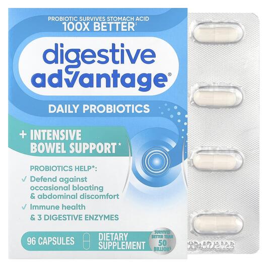 Основное фото товара Пробиотики, Digestive Advantage Daily Probiotics, 96 капсул