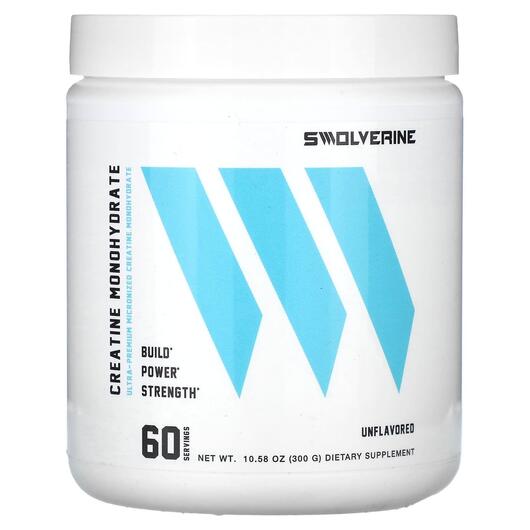 Основное фото товара Swolverine, Креатин, Creatine Monohydrate Unflavored, 300 г