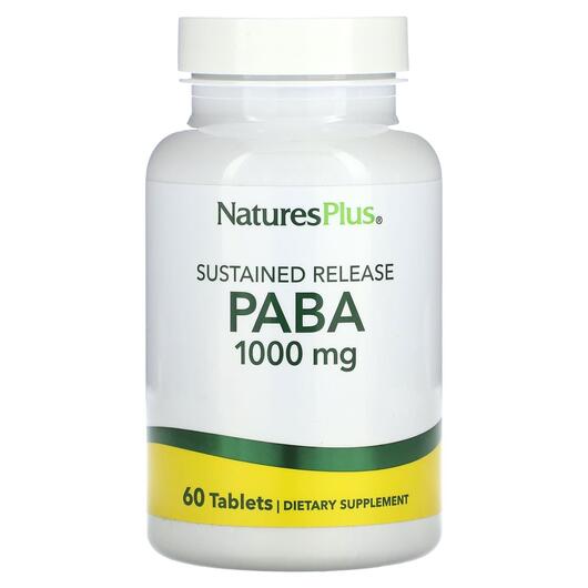 Основное фото товара Sustained Release PABA 1000, 4-Аминобензойная кислота, 60 таблето