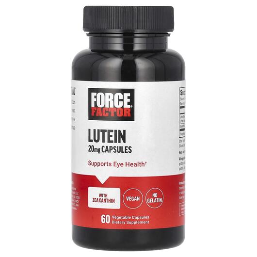 Основное фото товара Force Factor, Лютеин, Lutein 20 mg, 60 капсул