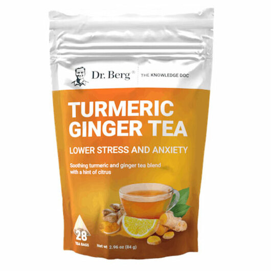 Основное фото товара Dr. Berg, Куркумин, Turmeric Ginger Tea, 84 г