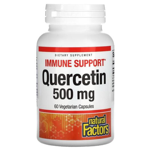 Основне фото товара Natural Factors, Quercetin 500 mg, Кверцетин, 60 капсул
