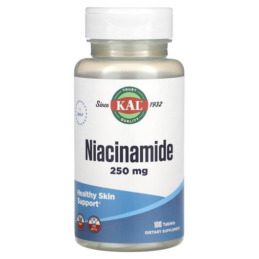 Основное фото товара KAL, Ниацинамид, Niacinamide 250 mg, 100 таблеток