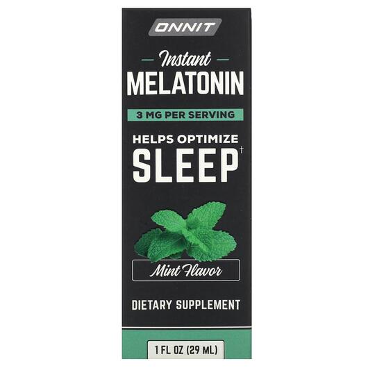 Основное фото товара Onnit, Мелатонин, Instant Melatonin 3 mg, 29 мл