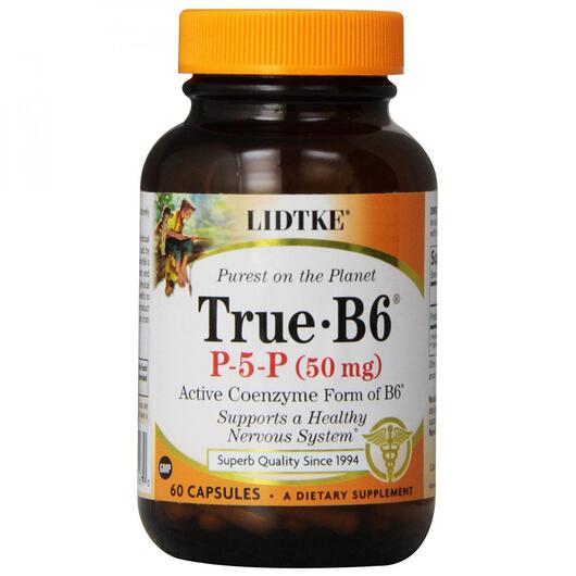 Основное фото товара Lidtke, Пиридоксал-5-фосфат, True B6 50 mg, 60 капсул