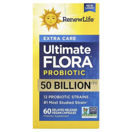 Основное фото товара Ultimate Flora Extra Care Probiotic 50 Billion, Пробиотики, 60 ка