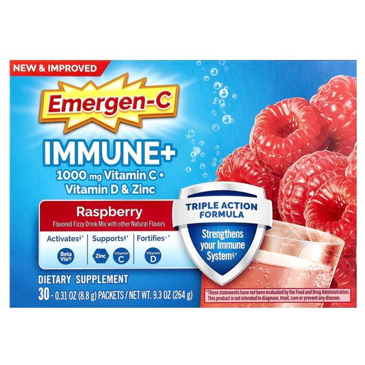 Основное фото товара Immune+ Vitamin C + Vitamin D & Zinc, Поддержка иммунитета, 8
