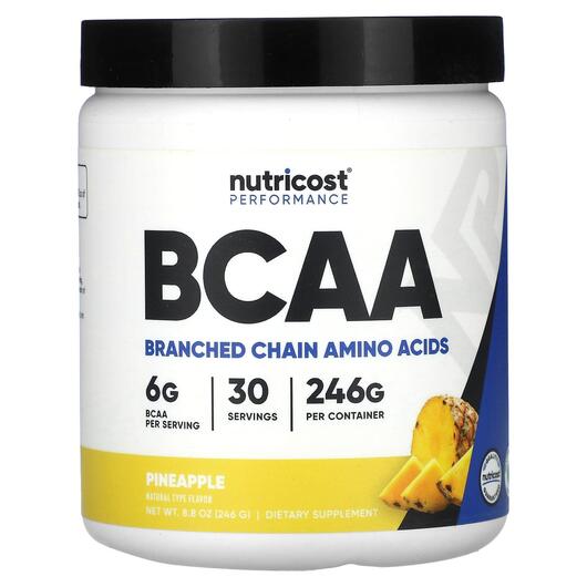 Основное фото товара Nutricost, БЦАА, Performance BCAA Pineapple, 246 г