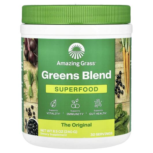 Основное фото товара Amazing Grass, Суперфуд, Green Superfood Original, 240 г