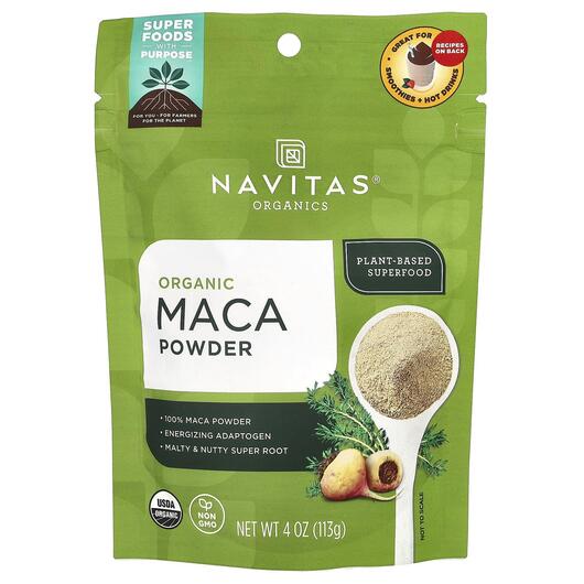 Основное фото товара Navitas Organics, Мака, Organic Maca Powder, 113 г