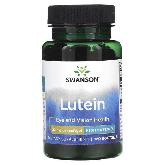 Основное фото товара Swanson, Лютеин, Lutein High Potency 20 mg, 120 капсул