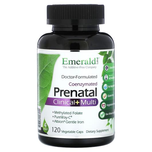Основное фото товара Коэнзим CoQ10, Coenzymated Prenatal Clinical + Multi, 120 капсул