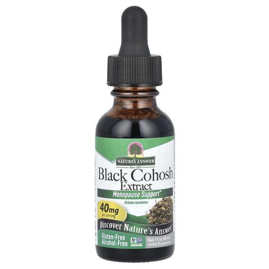 Основное фото товара Клопогон кистевидный, Black Cohosh Alcohol-Free 40 mg, 30 мл