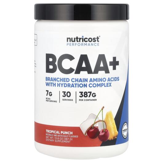 Основное фото товара Nutricost, БЦАА, Performance BCAA+ Tropical Punch, 387 г