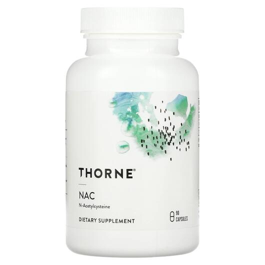 Основное фото товара Thorne, НАК 500 мг N-ацетилцистеин, NAC 500 mg, 90 капсул