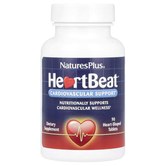 Основное фото товара Natures Plus, Поддержка сосудистой, HeartBeat, 90 таблеток
