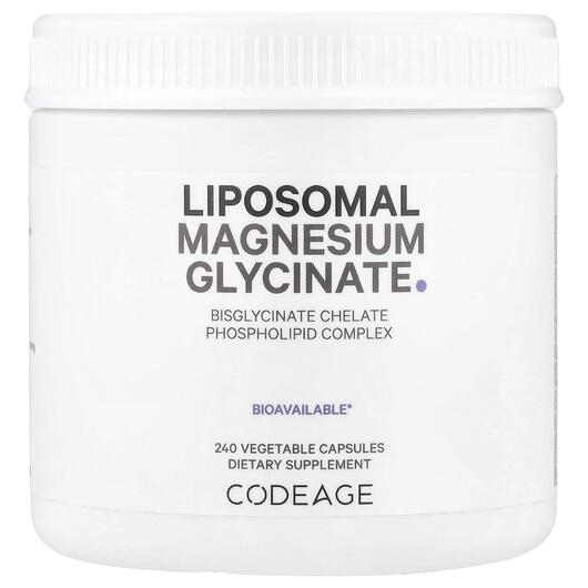 Основное фото товара Магний Глицинат, Liposomal Magnesium Glycinate, 240 капсул
