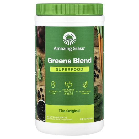Основное фото товара Amazing Grass, Суперфуд, Green Superfood The Original, 480 г