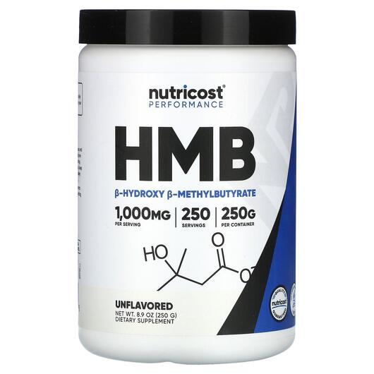 Основное фото товара Performance HMB Unflavored, Бета-гидрокси-бета-метилбутират, 250 