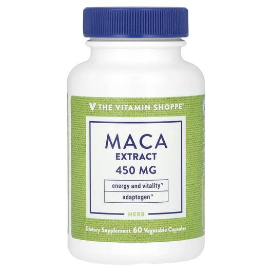 Основное фото товара TheVitaminShoppe, Мака, Maca Extract 450 mg, 60 капсул