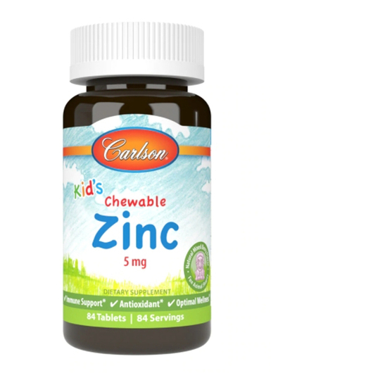 Основное фото товара Carlson, Цинк в пастилках, Kid's Chewable Zinc 5 mg, 84 табл
