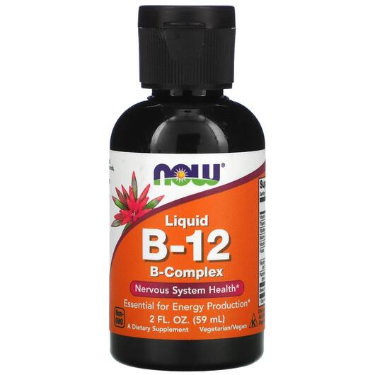 Основное фото товара NOW, Жидкий B-Комплекс, Liquid B-12 B-Complex, 59 мл