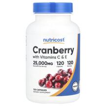 Cranberry with Vitamins C & E Клюква Nutricost 120 капсул