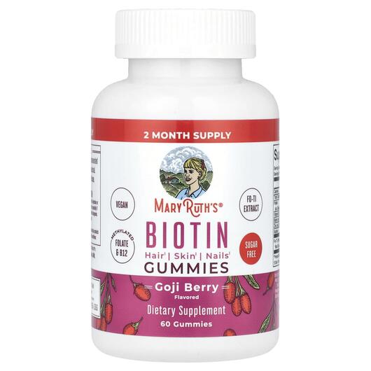 Основное фото товара Витамин B7 Биотин, Biotin Gummies Goji Berry, 60 таблеток