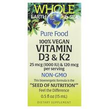 Vegan Vitamin D3 & K2 Витамины D3 + K2 Natural Factors