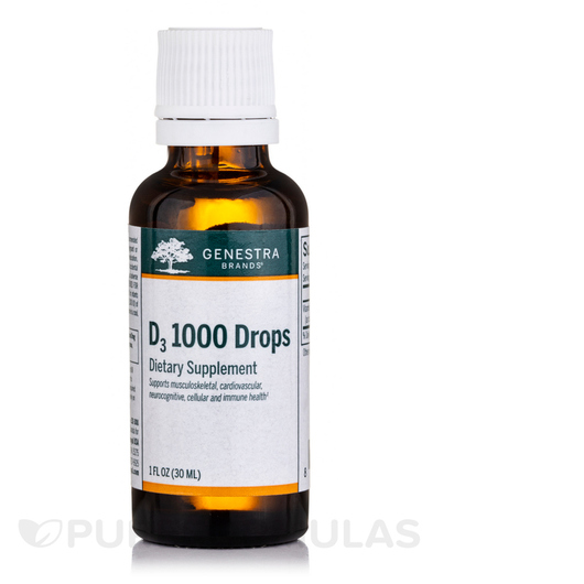 Основное фото товара Genestra, Жидкий Витамин D3, D3 1000 Drops, 30 мл