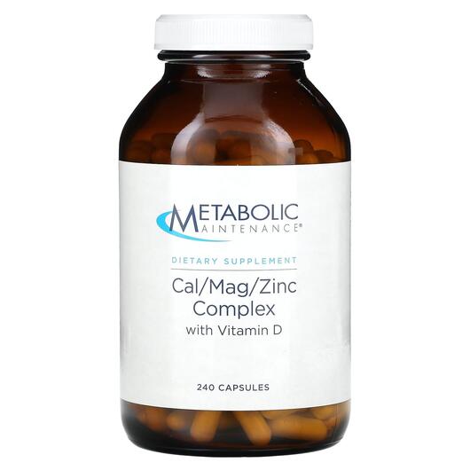 Основное фото товара Кальций Магний, Cal/Mag/Zinc Complex with Vitamin D, 240 капсул